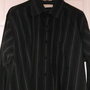 Michael Michael Kors Gray Multicolor Striped Shirt